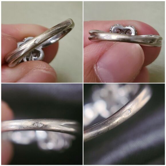 Vintage Van Cleef & Arpels ARNO Diamond 18k White Gold Alhambra VCA Clover Ring - Picture 10 of 11